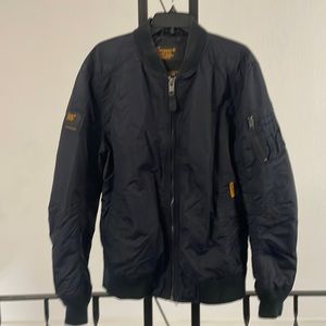 Superdry Mens blue bomber jacket